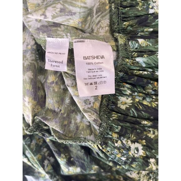 Batsheva x Laura Ashley sz 2 Dress Welsh Sherwood Forest Floral Green NWT! - Picture 10 of 10